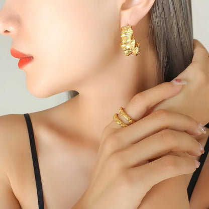 Golden Waves Earrings